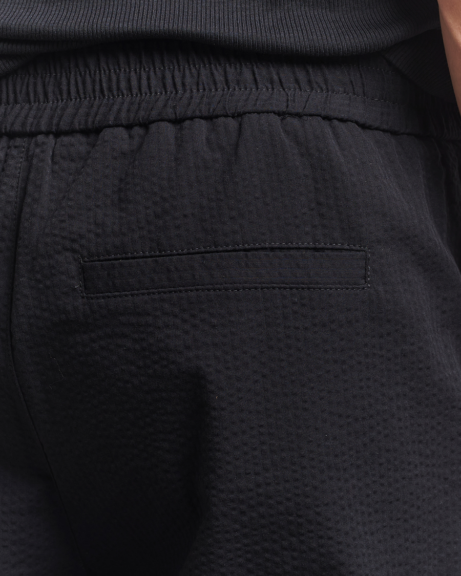 Herre | Bukser | A.P.C. | Joaquin Seersucker Drawstring Trousers Black