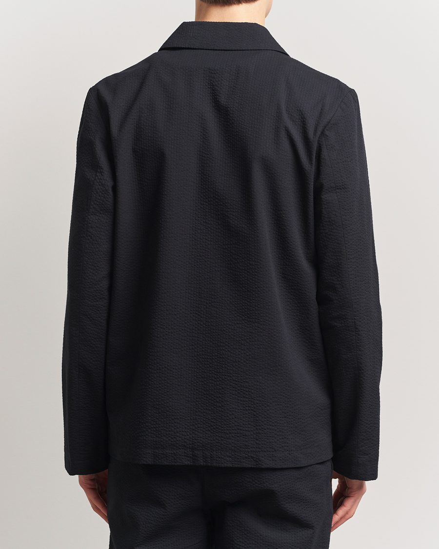 Herre | Skjorter | A.P.C. | Brest Seersucker Overshirt Black