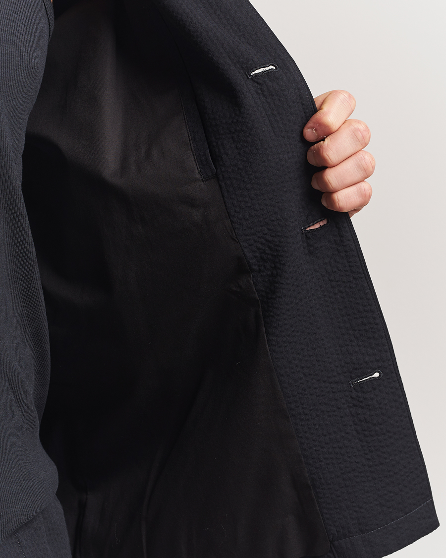 Herre | Skjorter | A.P.C. | Brest Seersucker Overshirt Black