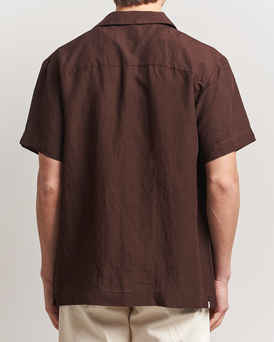 Herre | Skjorter | A.P.C. | Roy Woven Short Sleeve Shirt Brown