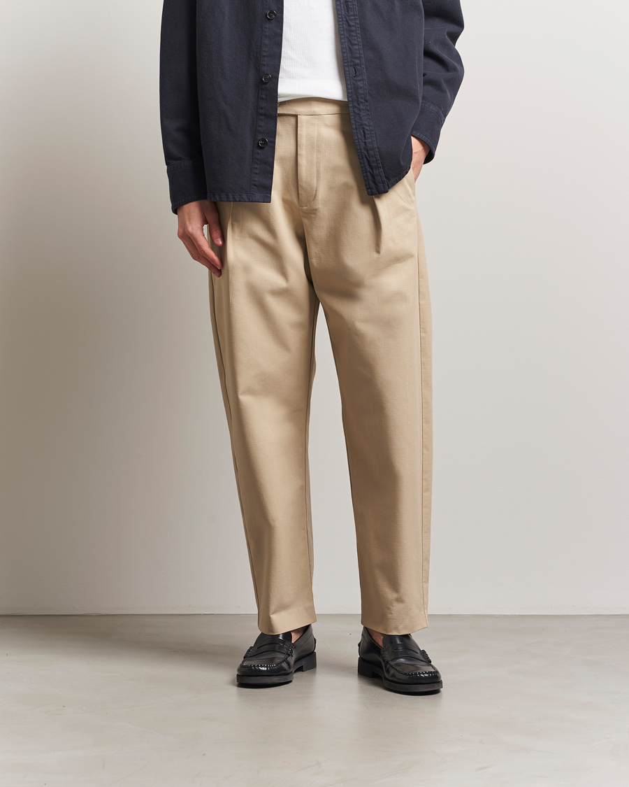 Herre | Bukser | A.P.C. | Renato Pleated Chinos Beige
