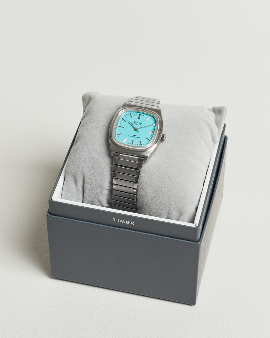 Herre | Timex Men's Automatic Steel 34mm Aquamarine Dial | Timex | Men's Automatic Steel 34mm Aquamarine Dial