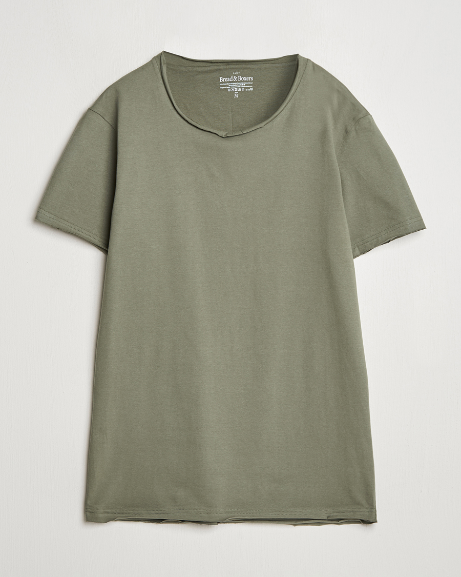 Herre | T-Shirts | Bread & Boxers | Crew Neck Relaxed T-Shirt Khaki Green