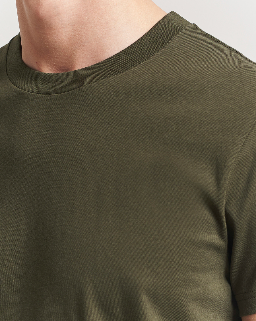 Herre | T-Shirts | Bread & Boxers | Crew Neck Regular T-Shirt Dark Army Green