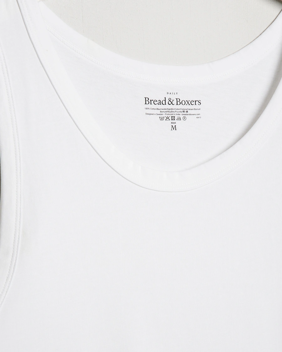 Herre | T-Shirts | Bread & Boxers | Relaxed Tank Top White