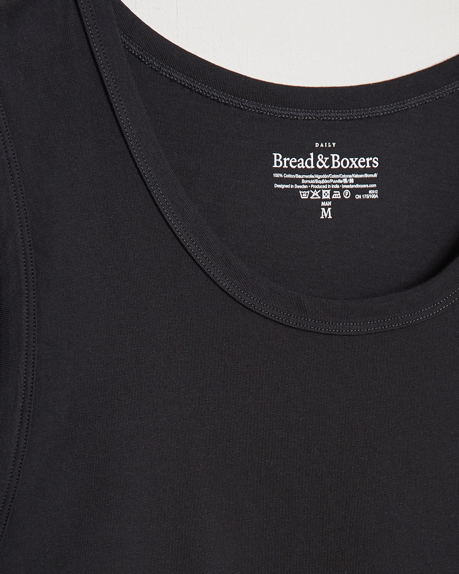 Herre | T-Shirts | Bread & Boxers | Relaxed Tank Top Black