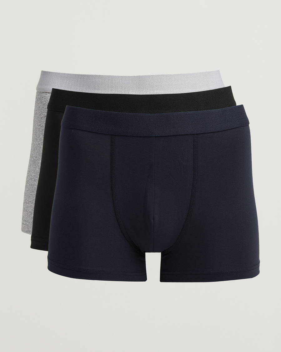 Herre | Undertøy | Bread & Boxers | 3-Pack Boxer Brief Grey/Navy/Black