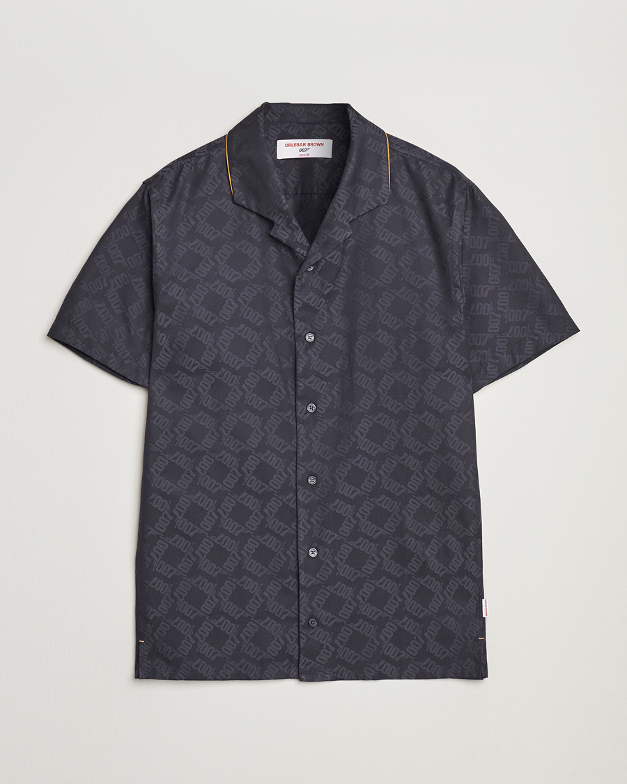Herre | Skjorter | Orlebar Brown | Hibbert 007 Monogram Shirt Black