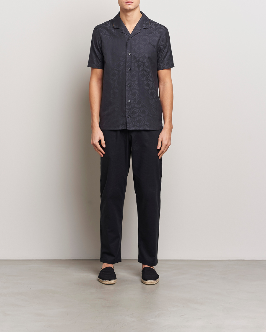 Herre | Skjorter | Orlebar Brown | Hibbert 007 Monogram Shirt Black