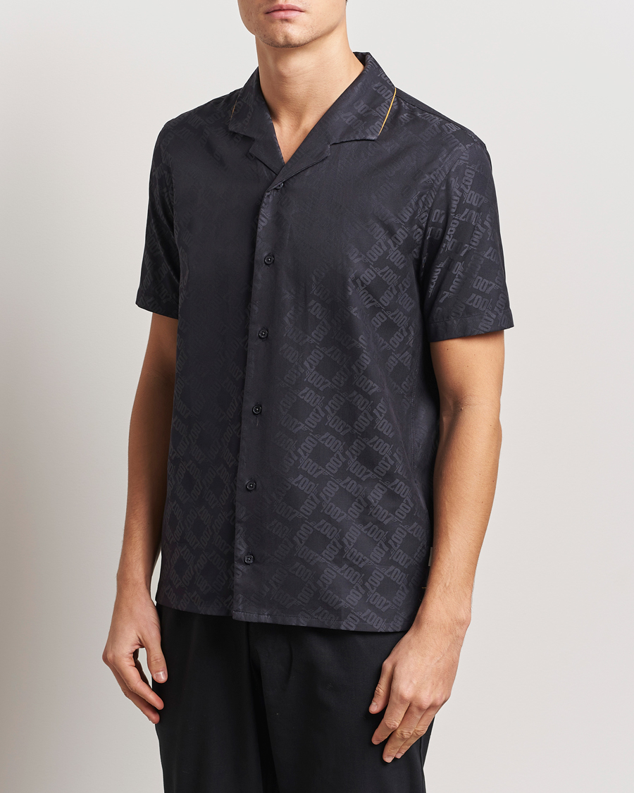Herre | Skjorter | Orlebar Brown | Hibbert 007 Monogram Shirt Black