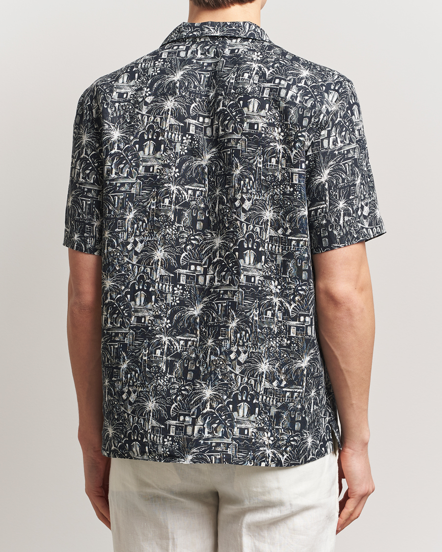 Herre | Skjorter | Eton | Resort Printed Short Sleeve Shirt Black