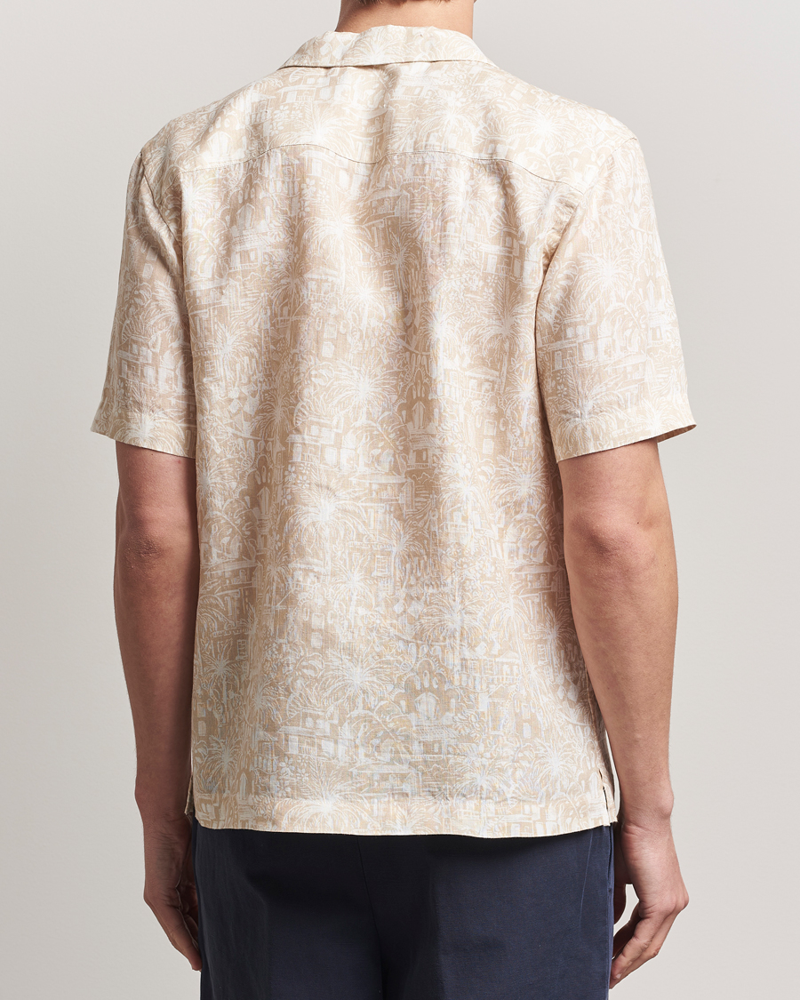 Herre | Skjorter | Eton | Resort Printed Short Sleeve Shirt Beige