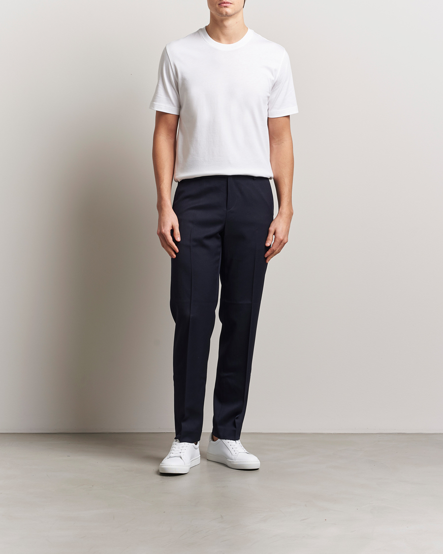 Herre | T-Shirts | Eton | Mercerized Jersey Crew Neck T-Shirt White