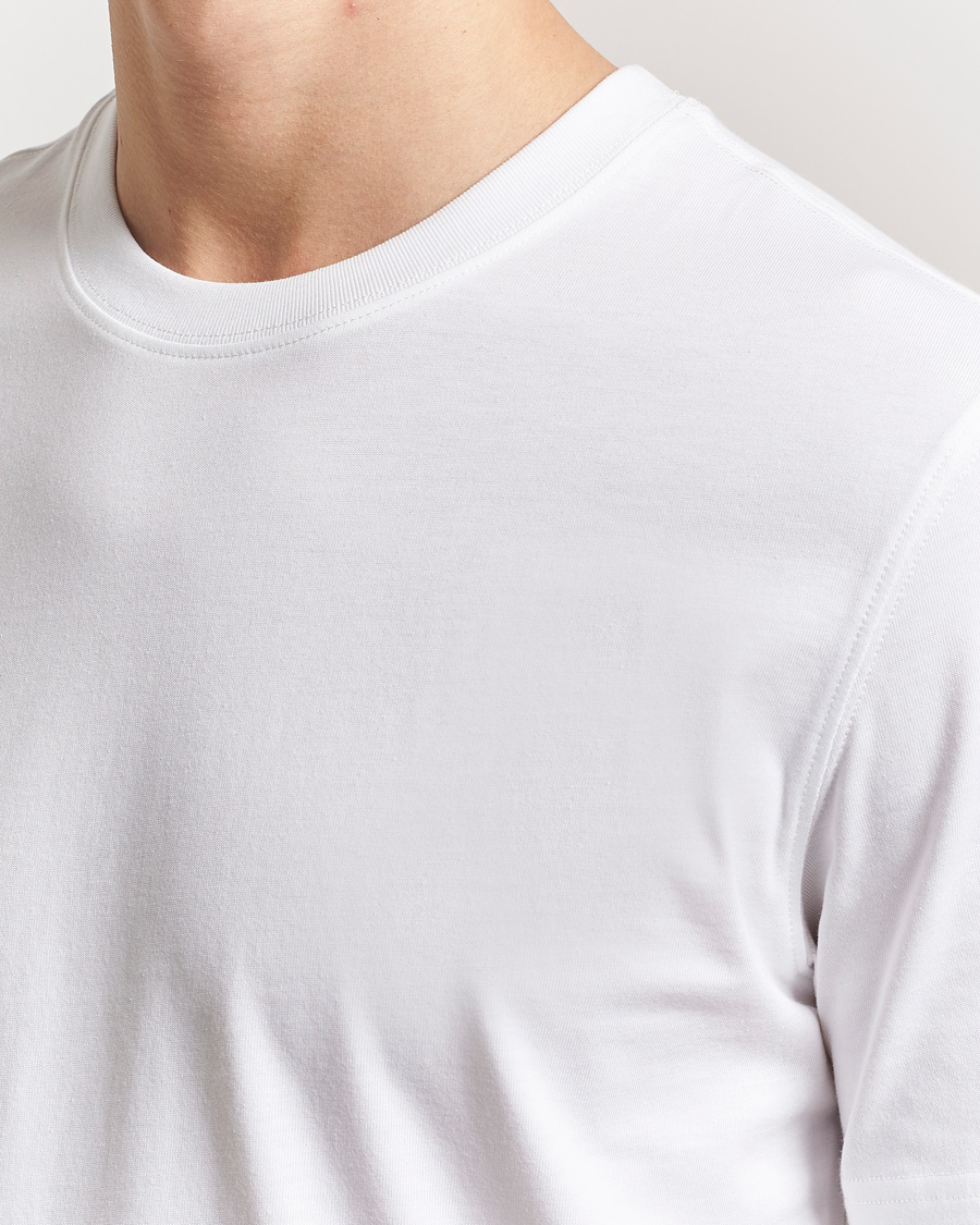 Herre | T-Shirts | Eton | Mercerized Jersey Crew Neck T-Shirt White
