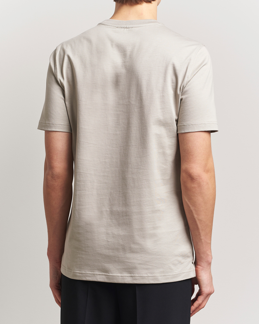 Herre | T-Shirts | Eton | Mercerized Jersey Crew Neck T-Shirt Beige