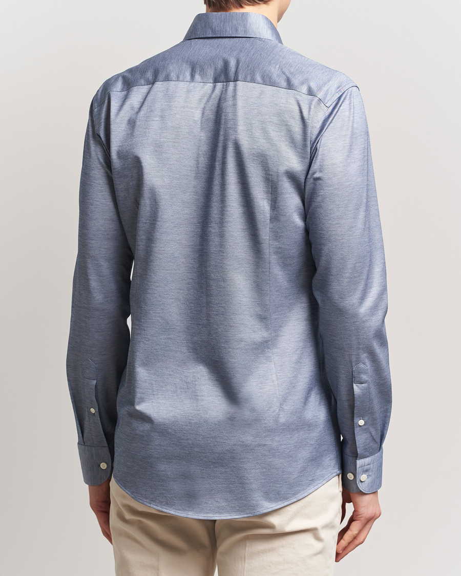 Herre | Skjorter | Eton | Filo Di Scozia Oxford Shirt Dark Blue