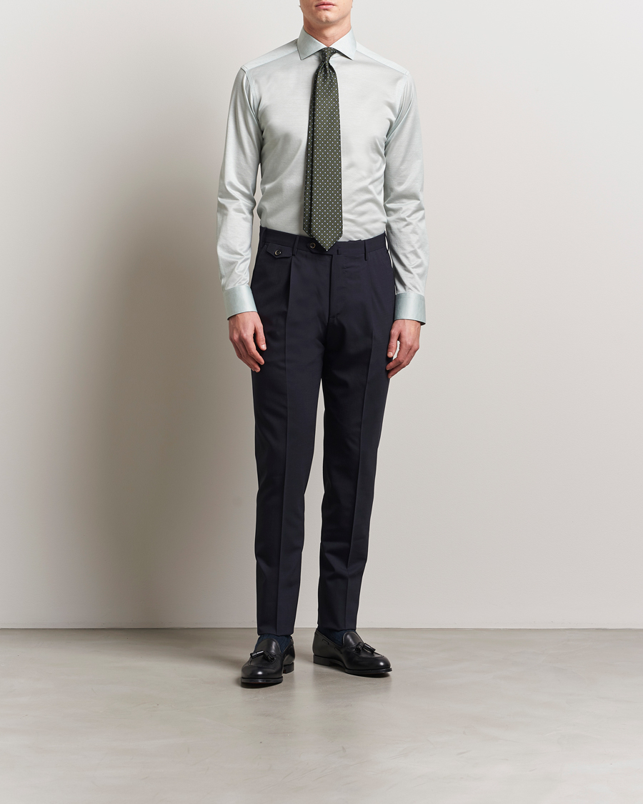 Herre | Skjorter | Eton | Filo Di Scozia Oxford Shirt Light Green