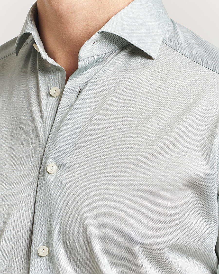 Herre | Skjorter | Eton | Filo Di Scozia Oxford Shirt Light Green