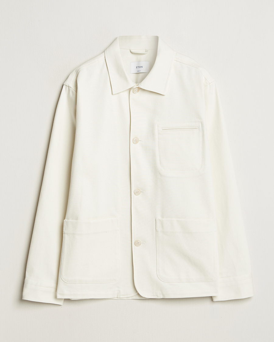 Herre | Skjorter | Eton | Chore Denim Overshirt Off White