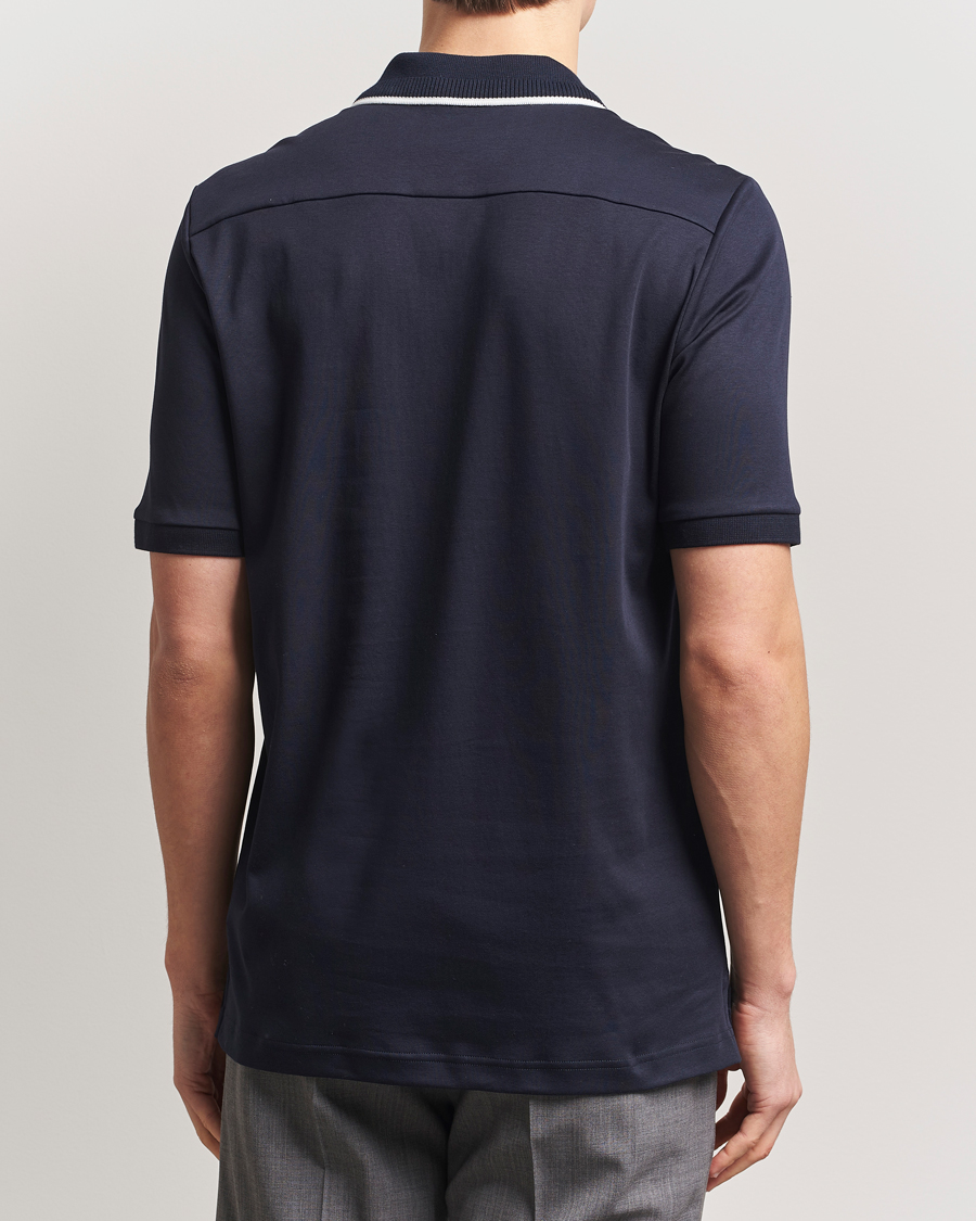 Herre | Pikéer | Eton | Supima Cotton Interlock Polo Navy Blue