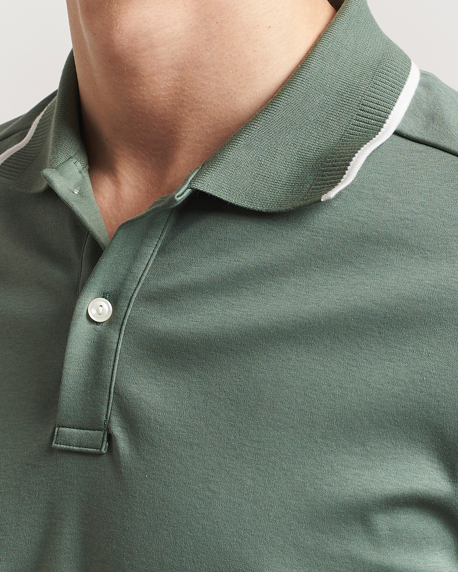 Herre | Pikéer | Eton | Supima Cotton Interlock Polo Dark Green