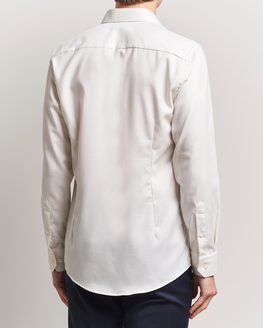 Herre | Skjorter | Eton | Slim Fit Fine Twill Shirt Off White Melange