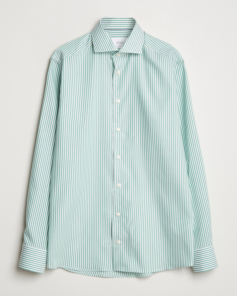 Herre | Skjorter | Eton | Slim Fit Signature Oxford Shirt Green/White