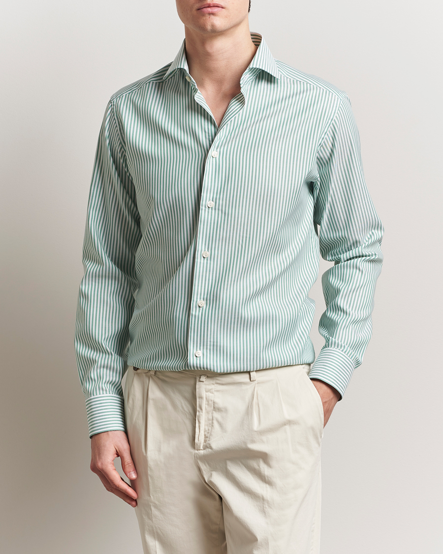 Herre | Skjorter | Eton | Slim Fit Signature Oxford Shirt Green/White