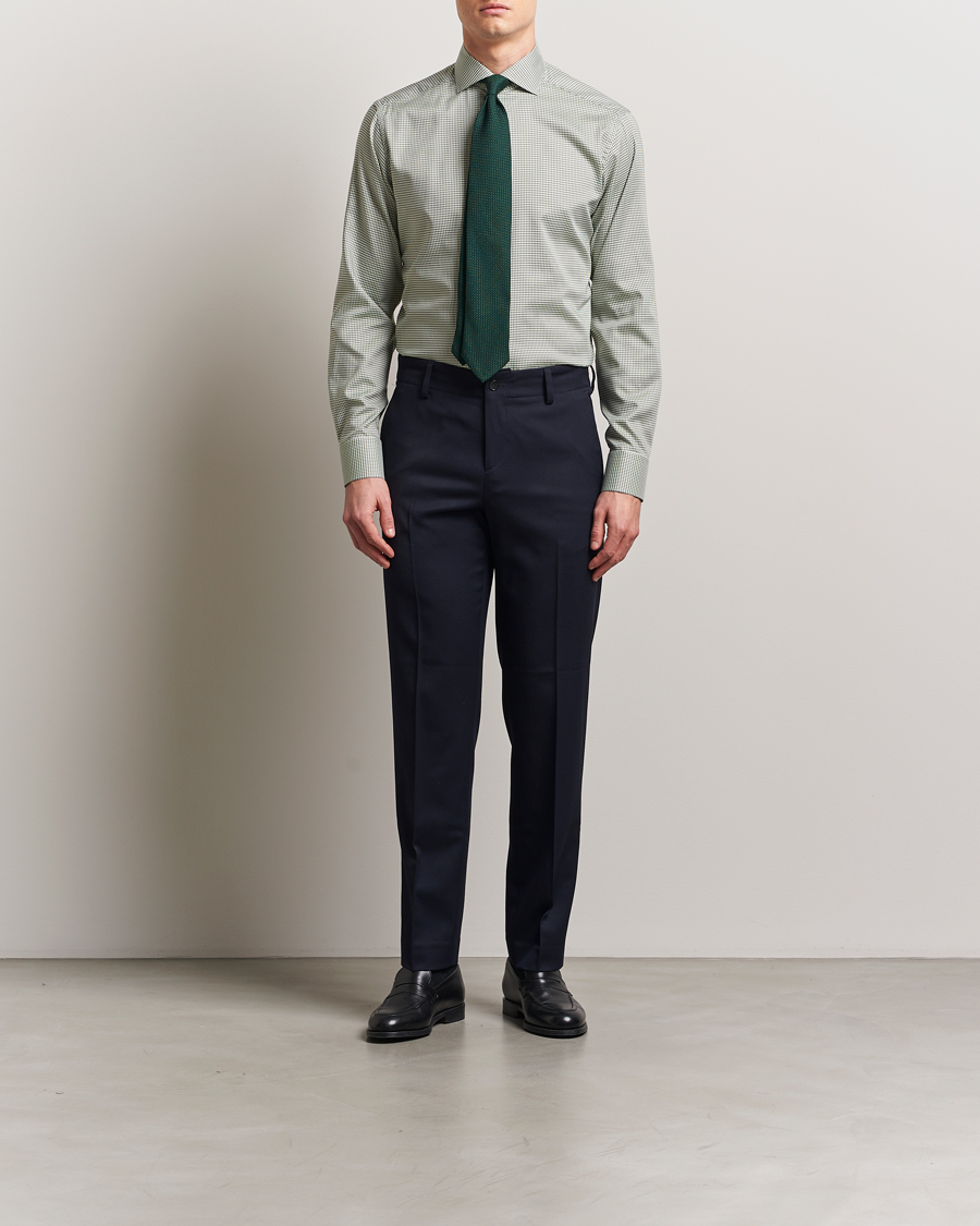 Herre | Skjorter | Eton | Slim Fit Checked Signature Shirt Green/White