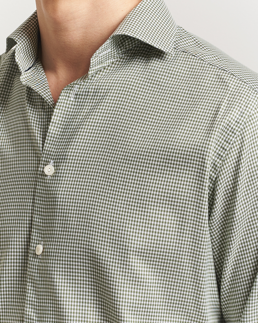 Herre | Skjorter | Eton | Slim Fit Checked Signature Shirt Green/White