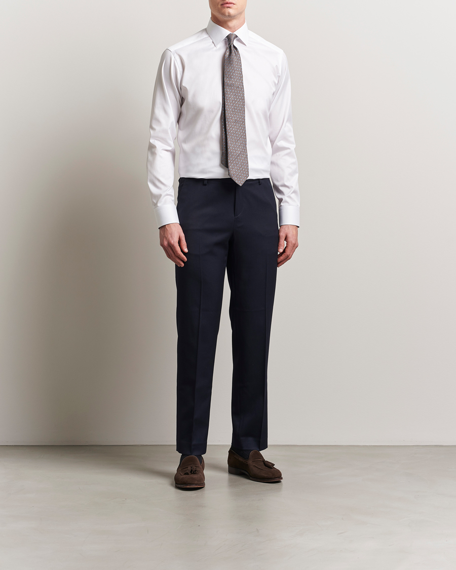 Herre | Skjorter | Eton | Slim Fit Signature Twill Contrast Shirt White