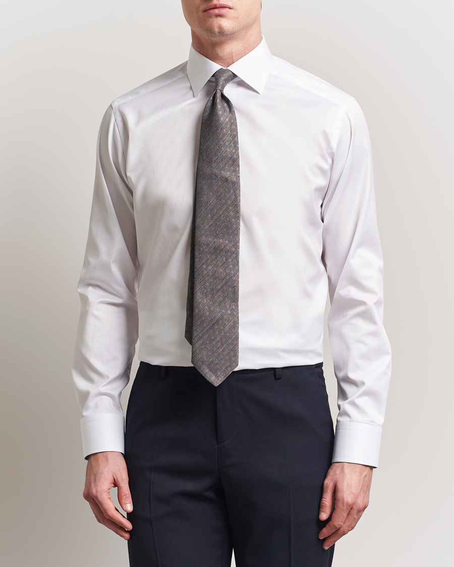 Herre | Skjorter | Eton | Slim Fit Signature Twill Contrast Shirt White