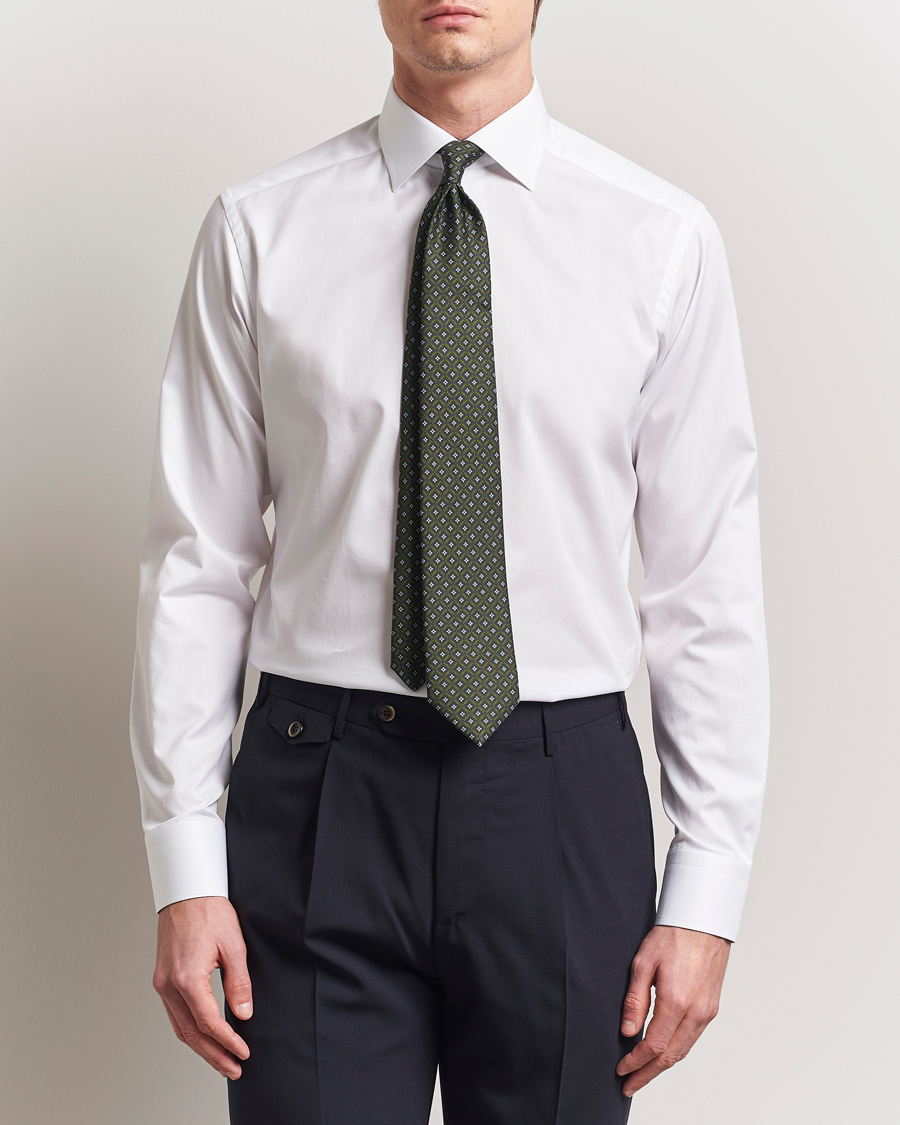 Herre | Skjorter | Eton | Slim Fit Signature Twill Contrast Shirt White