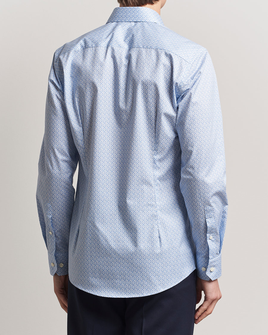 Herre | Skjorter | Eton | Slim Fit Signature Twill Printed Shirt Light Blue