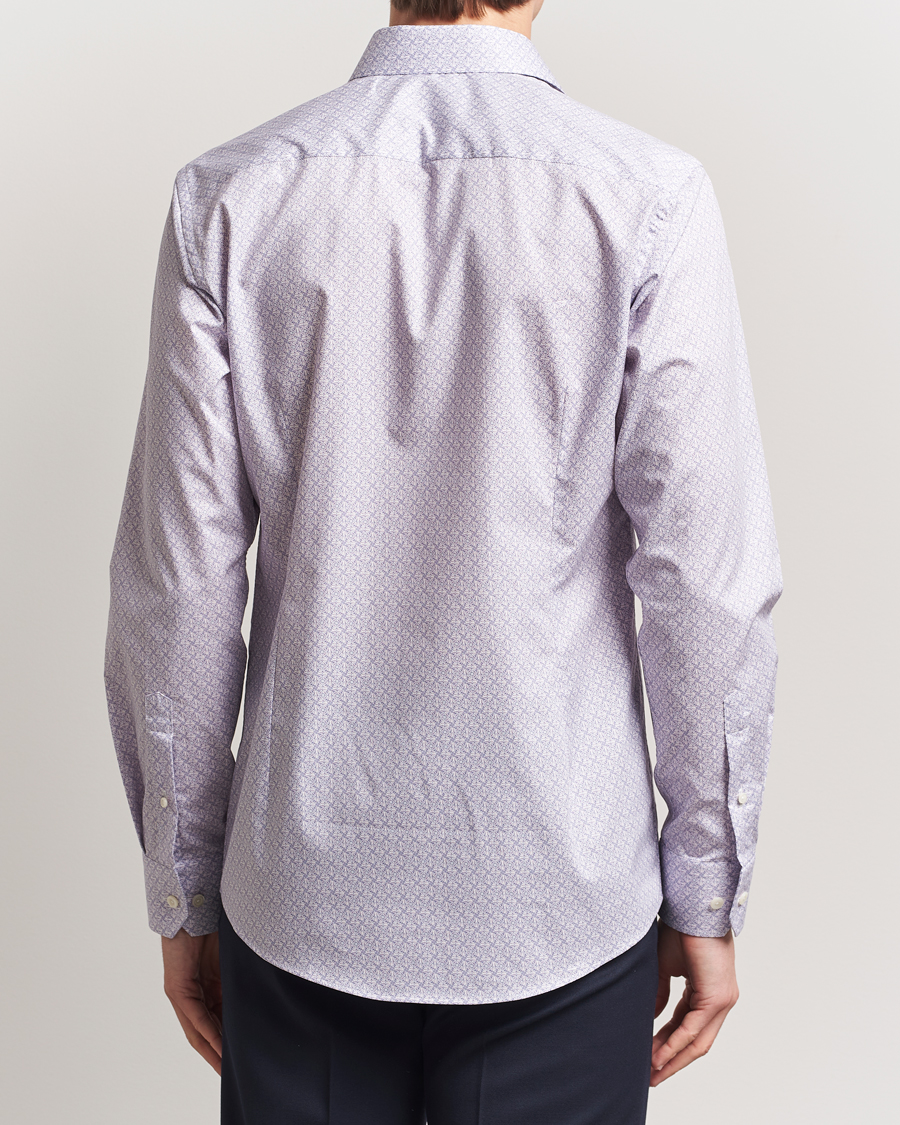 Herre | Skjorter | Eton | Slim Fit Signature Twill Printed Shirt Pink
