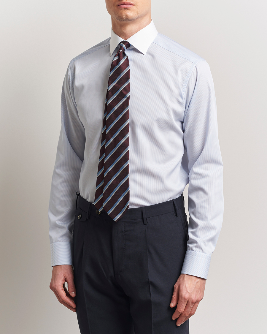 Herre | Skjorter | Eton | Slim Fit Fine Twill Shirt Light Blue