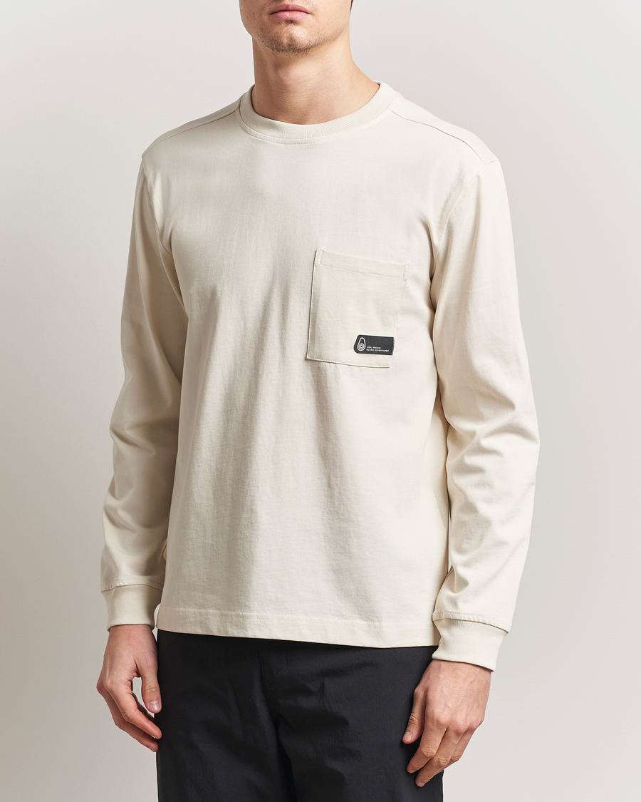 Herre | T-Shirts | Sail Racing | Cyclone Heavy Cotton Long Sleeve T-Shirt Off White