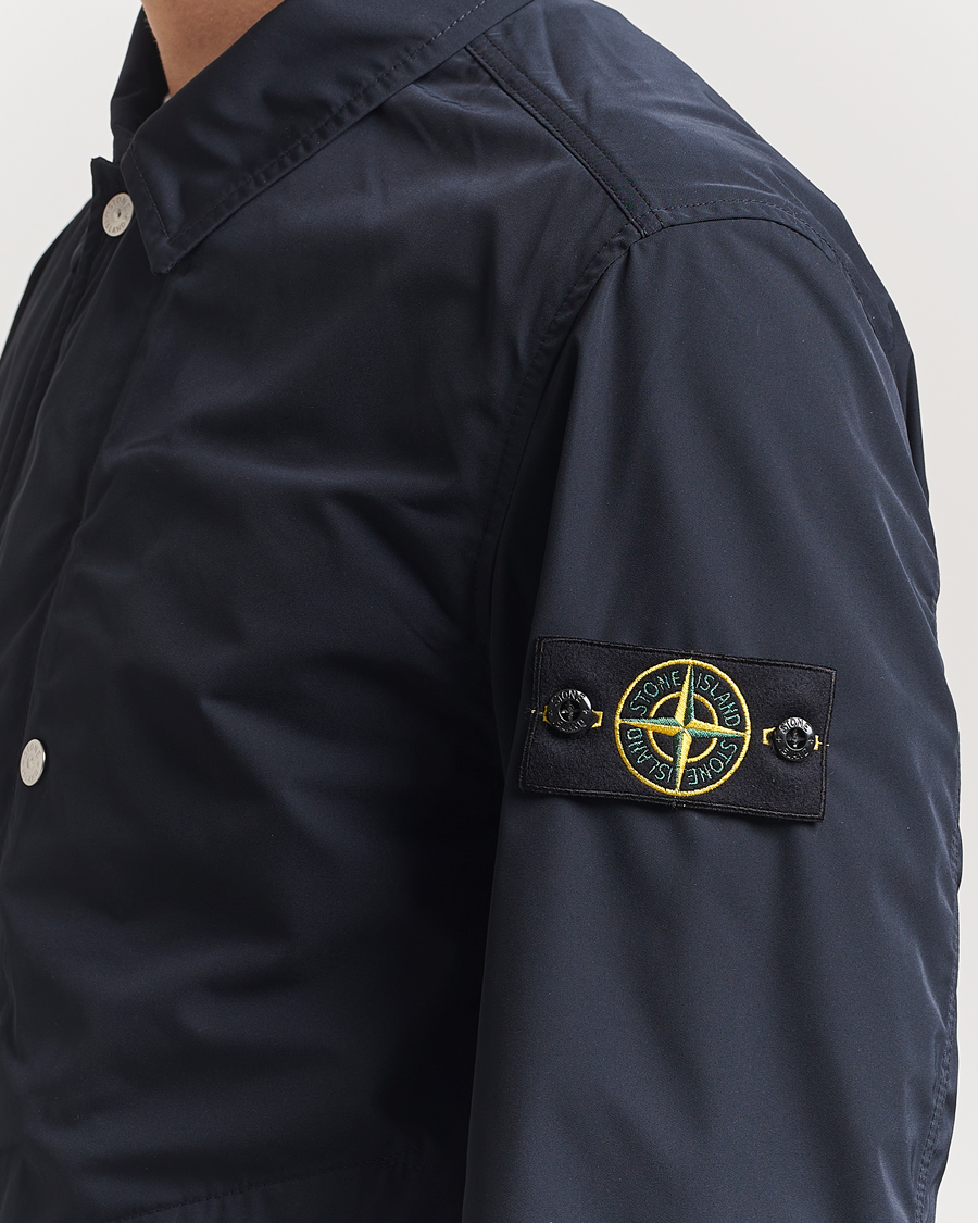 Herre | Jakker | Stone Island | Micro Twill Long Coat Navy Blue