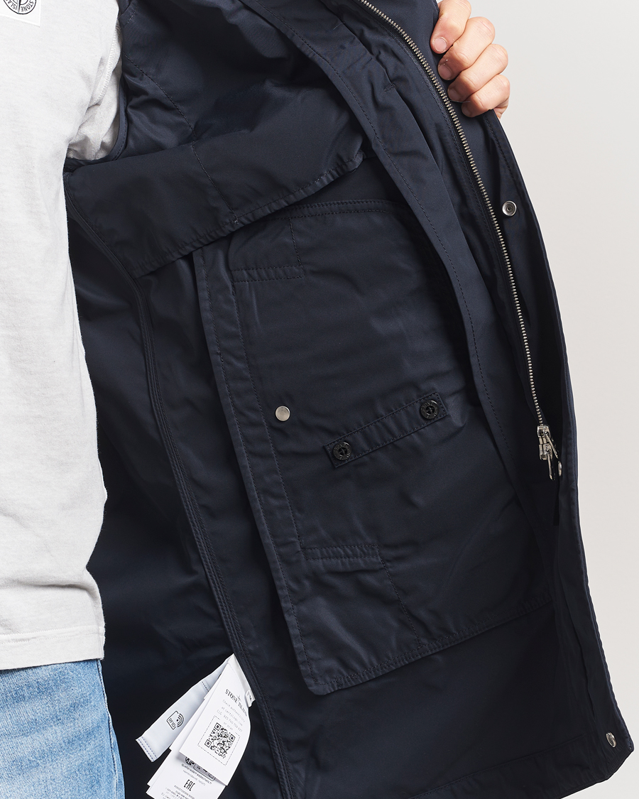 Herre | Jakker | Stone Island | Micro Twill Long Coat Navy Blue