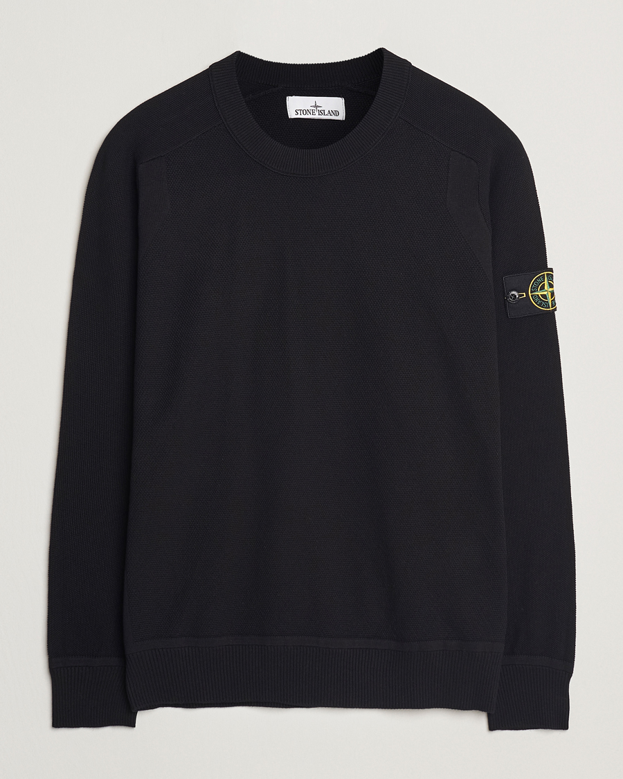 Herre | Gensere | Stone Island | Micro Stitch Organic Cotton Crew Black