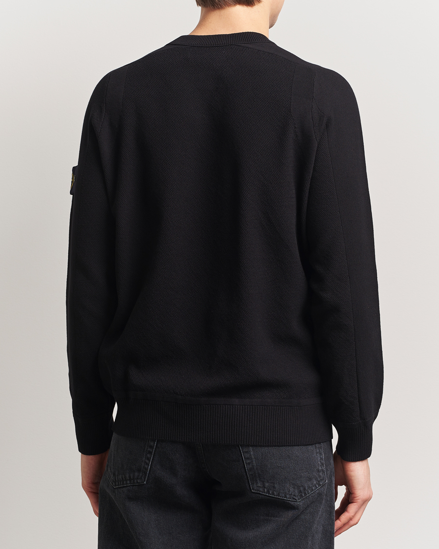Herre | Gensere | Stone Island | Micro Stitch Organic Cotton Crew Black