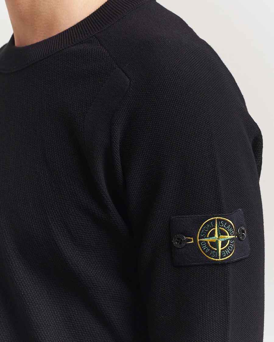 Herre | Gensere | Stone Island | Micro Stitch Organic Cotton Crew Black