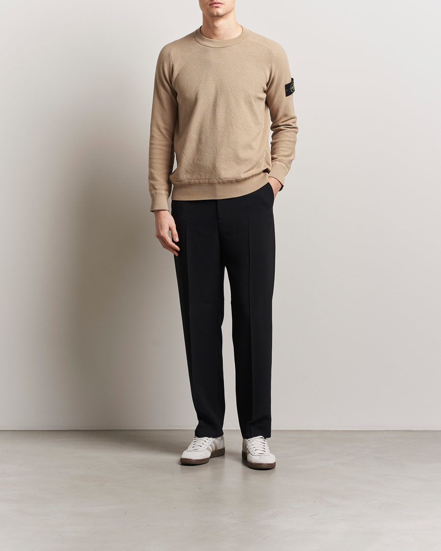 Herre | Gensere | Stone Island | Micro Stitch Organic Cotton Crew Biscuit