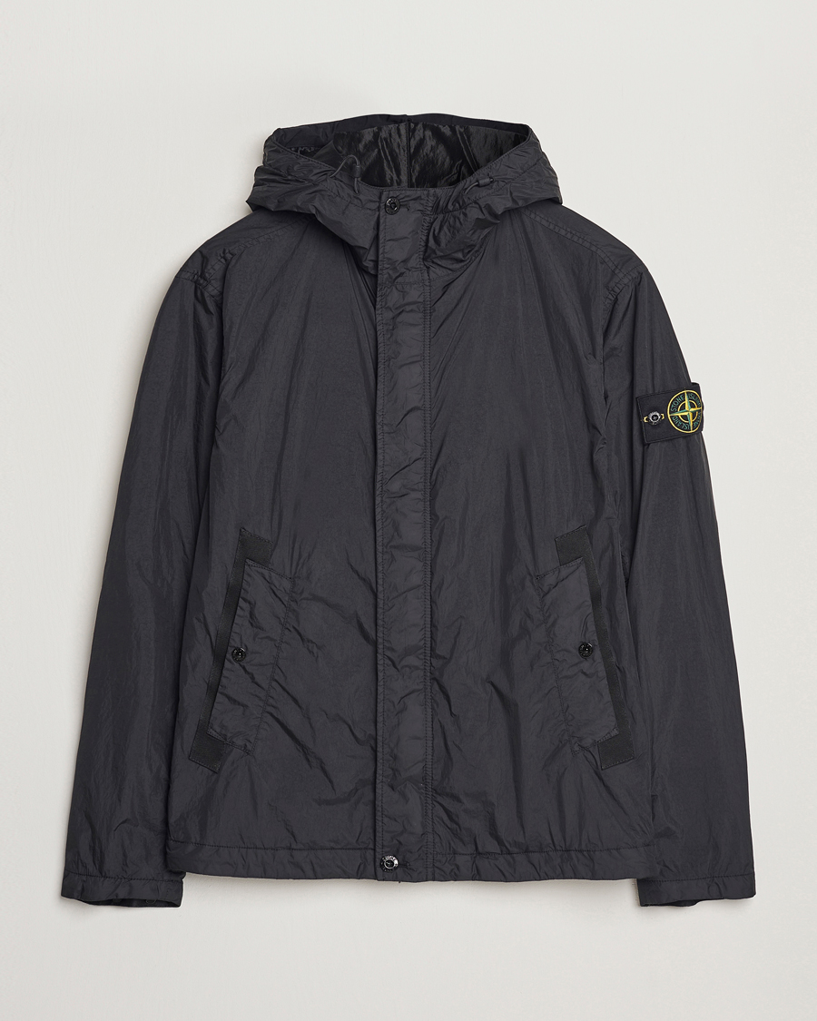 Herre | Jakker | Stone Island | Crinkle Reps Hooded Jacket Black