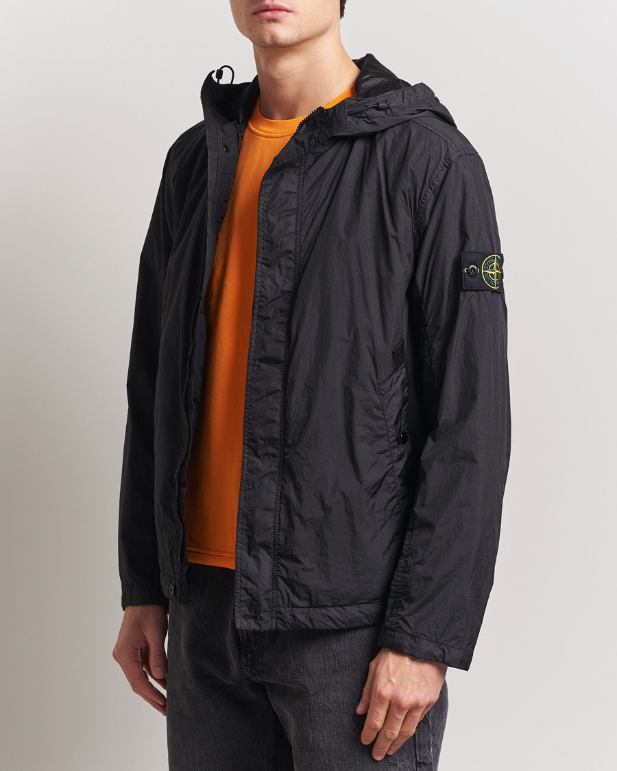 Herre | Jakker | Stone Island | Crinkle Reps Hooded Jacket Black