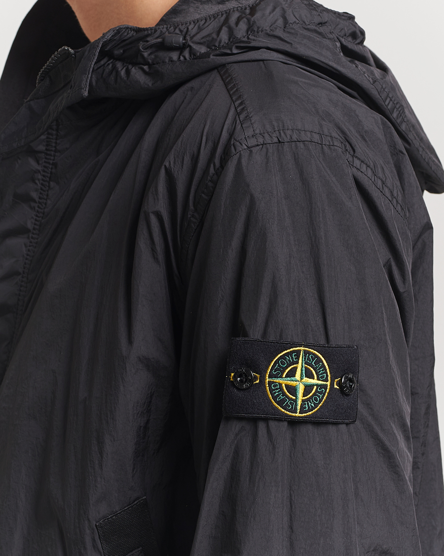 Herre | Jakker | Stone Island | Crinkle Reps Hooded Jacket Black