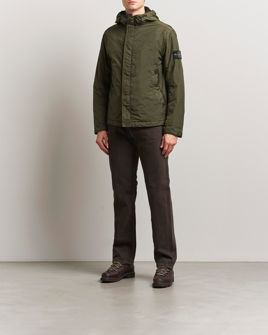 Herre | Jakker | Stone Island | Crinkle Reps Hooded Jacket Military Green