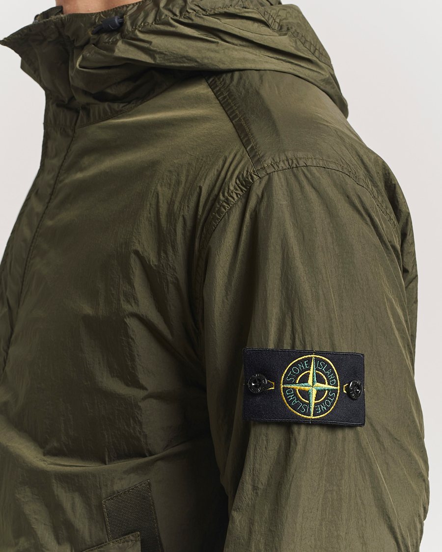 Herre | Jakker | Stone Island | Crinkle Reps Hooded Jacket Military Green