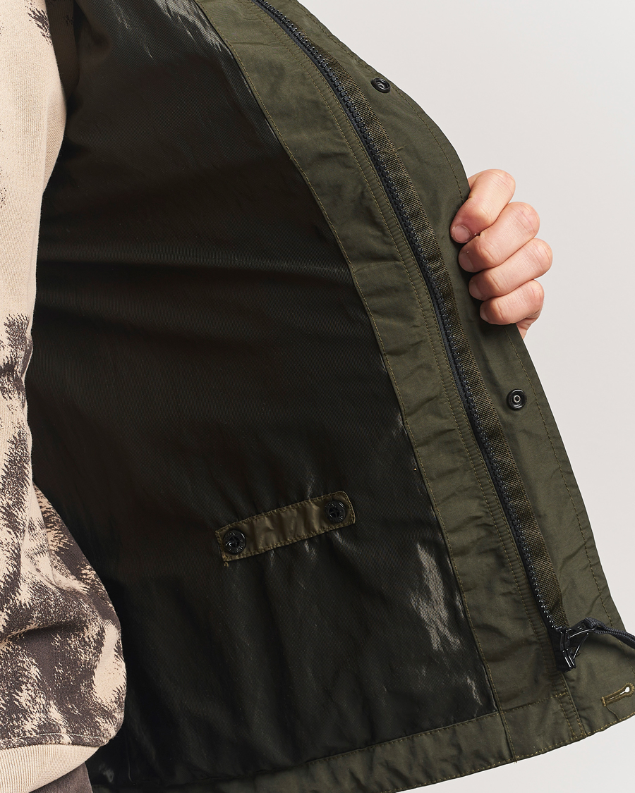 Herre | Jakker | Stone Island | Crinkle Reps Hooded Jacket Military Green