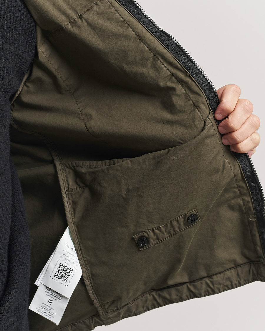 Herre | Jakker | Stone Island | Supima Cotton Stretch Hooded Jacket Military Green